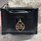 Billetera tarjetero juicy couture negro charol