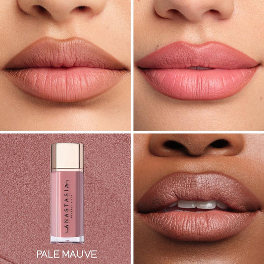 mousse de labios Pale Mauve aterciopelada con pigmento completo, ligero, color verdaderamente mate,